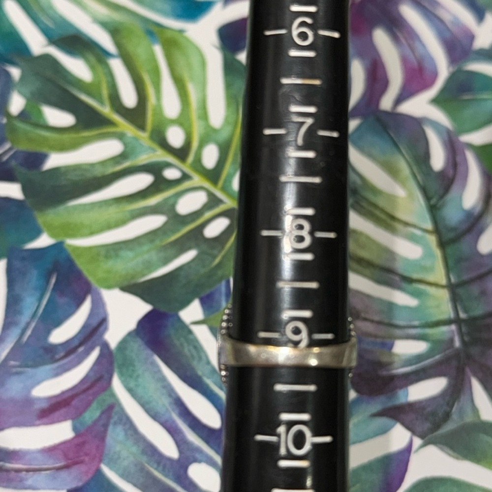 Green Chalcedony Silver Ring - image 7